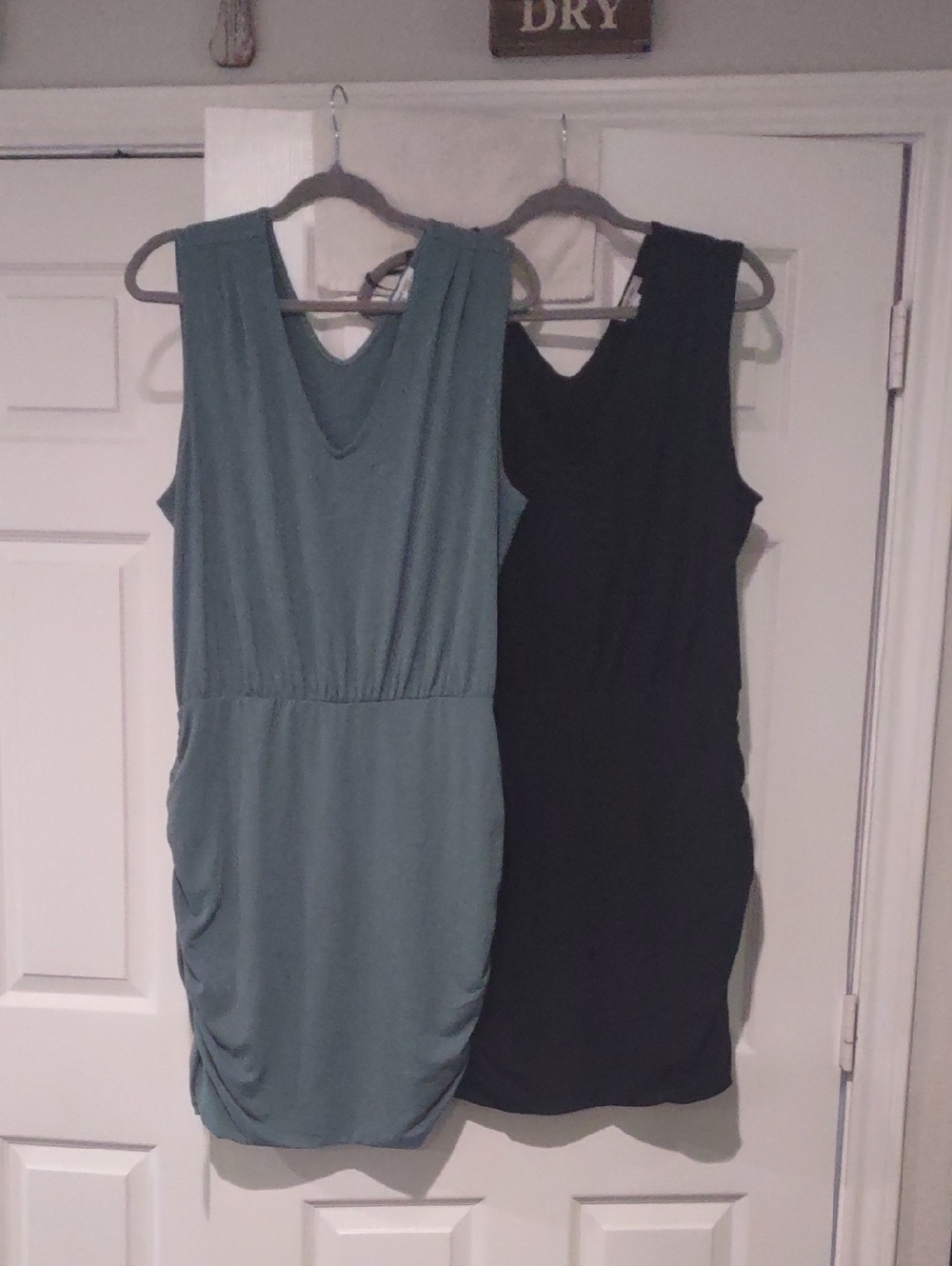 Nine West Sleeveless V-Neck Mini Dresses Set Of 2 in Teal and Black